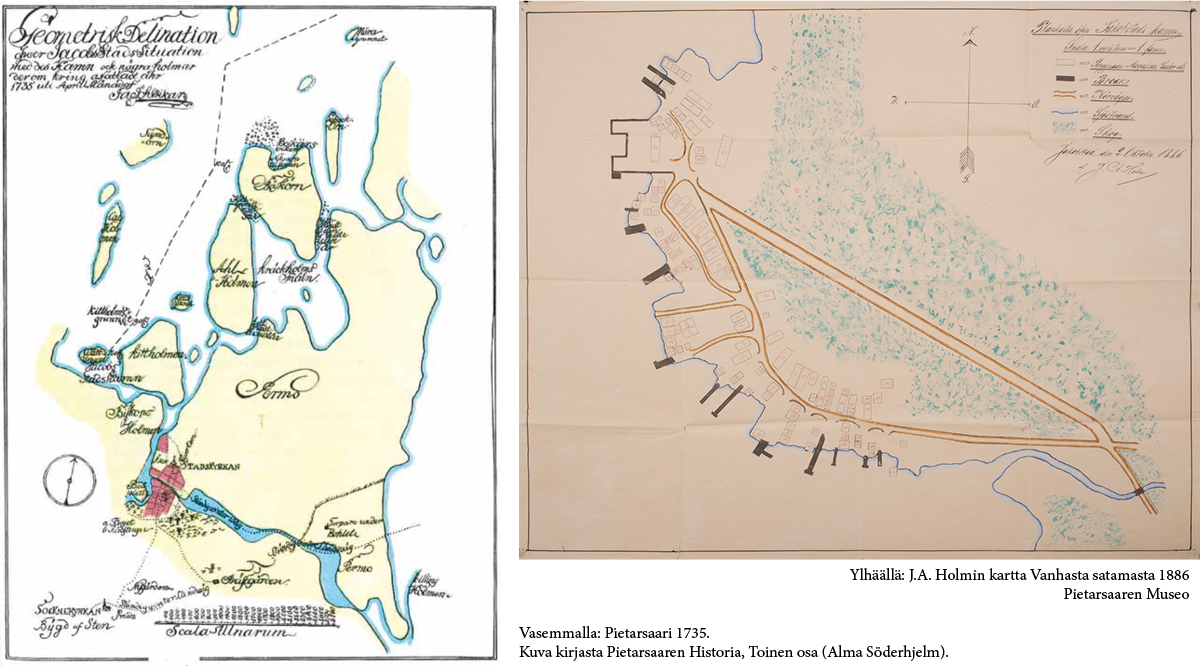 Pietsarsaaren ja Vanhan sataman kartta